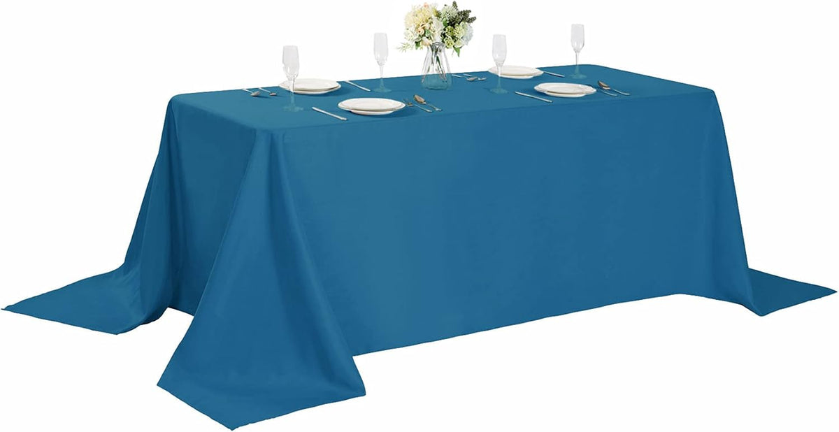 Rectangle Tablecloth 90x156 inch Washable Polyester Fabric Table Cloth for Wedding Party Dining