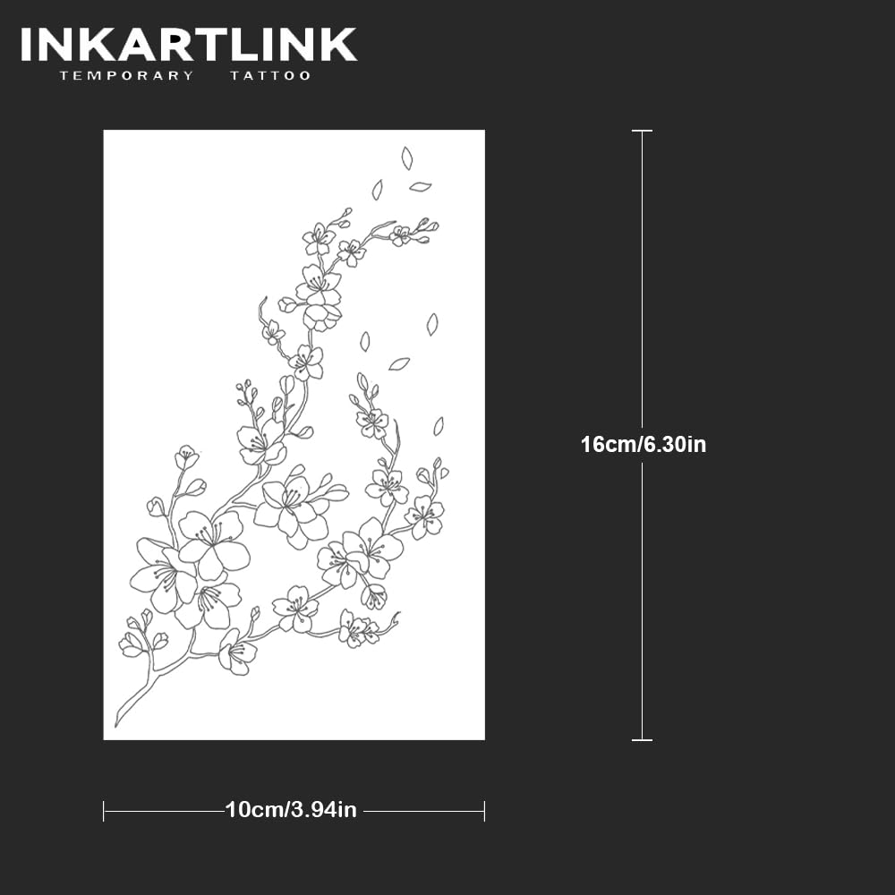 INKARTLINK Tattoo Tech, 2 Sheets Extra Large Semi Permanent Tattoo, Adult Art Design Temporary