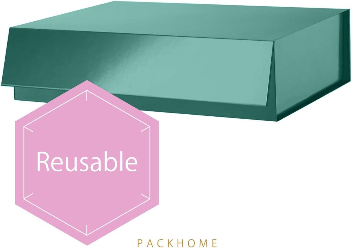 PACKHOME 6 Large Gift Boxes 13.5x10x3.5 Inches, Sturdy Shirt Boxes with Magnetic Lids for Multiple