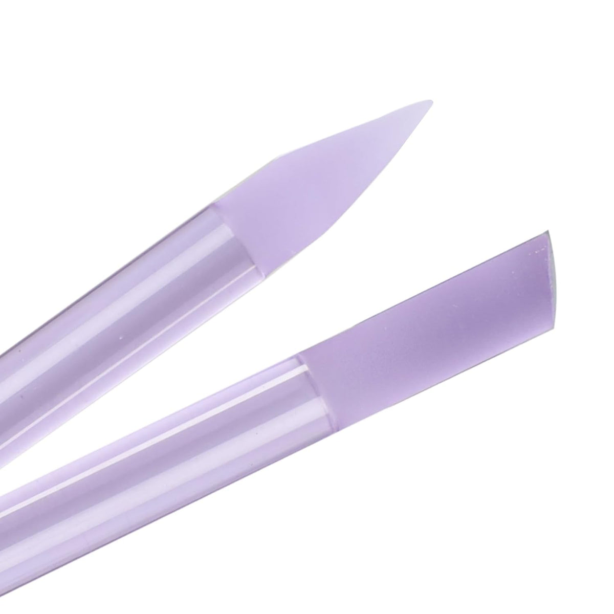 Bona Fide Beauty Glass Cuticle Pusher - High Grit Purple Dual Ended Nail Care Tool with Pointed and