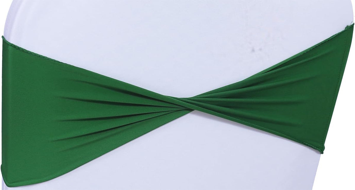 MDS Pack of 250 Spandex Chair Sashes Bows Elastic Stretch Dining Chair Bands Ties Without Slider
