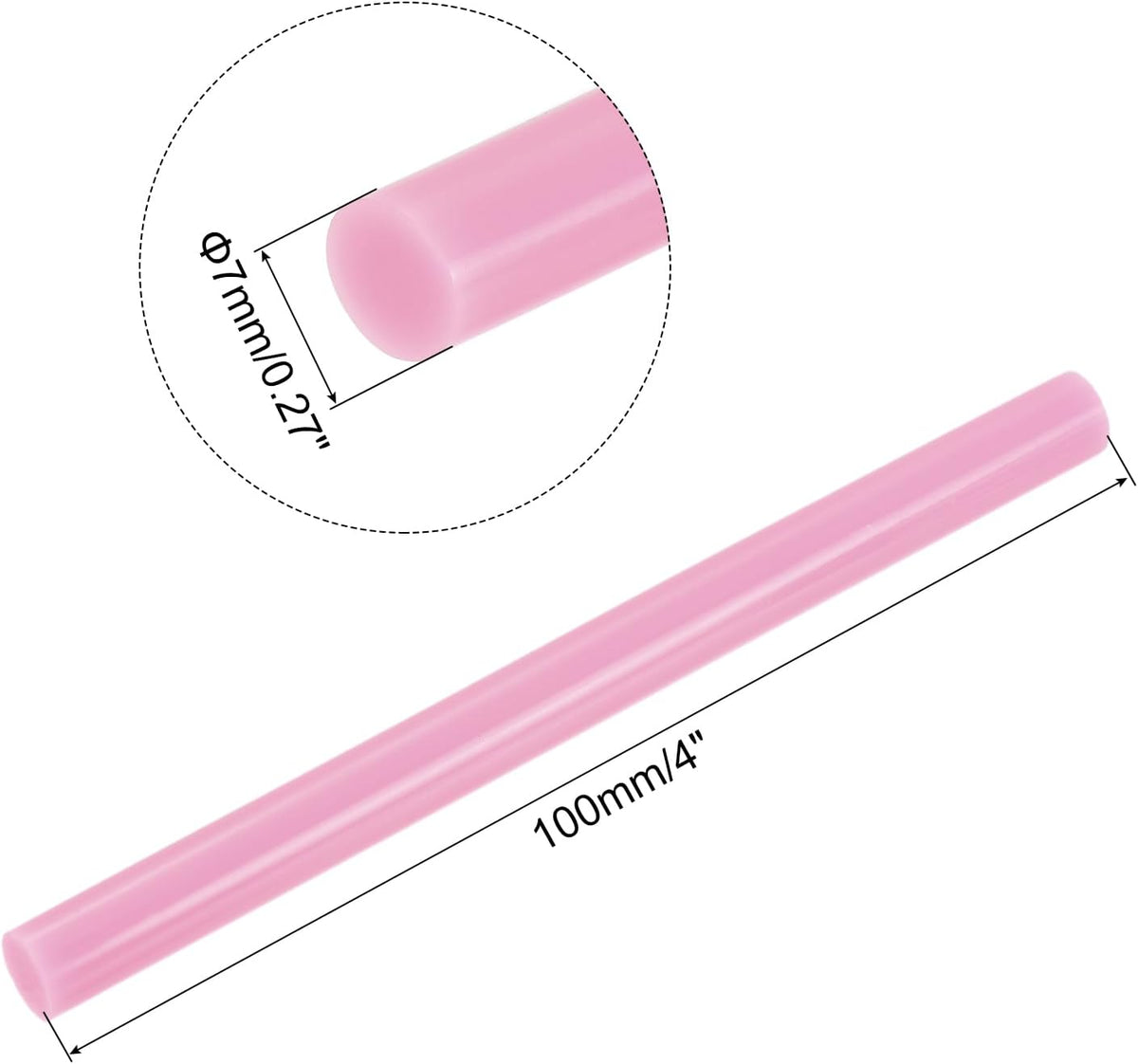 uxcell 20pcs Hot Glue Sticks for Glue Gun 7mm/0.27-inch x 4-inch Mini Hot Melt Adhesive Glue Stick