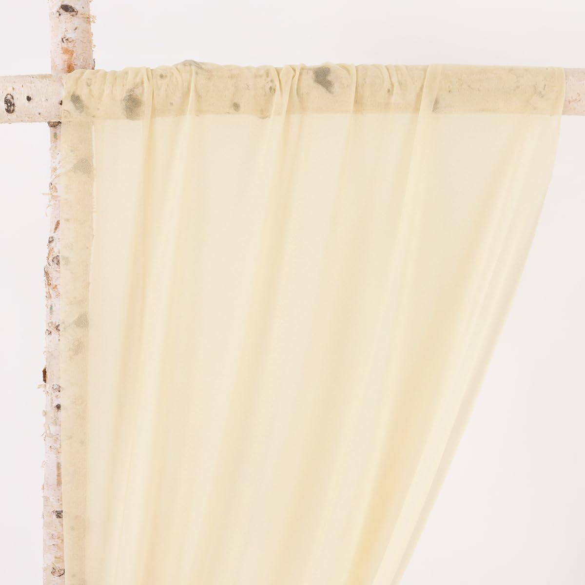 MLMW Wedding Arch Draping Fabric 2 Panels 29" x 20Ft Champagne Sheer Wedding Arch Backdrop Drapes