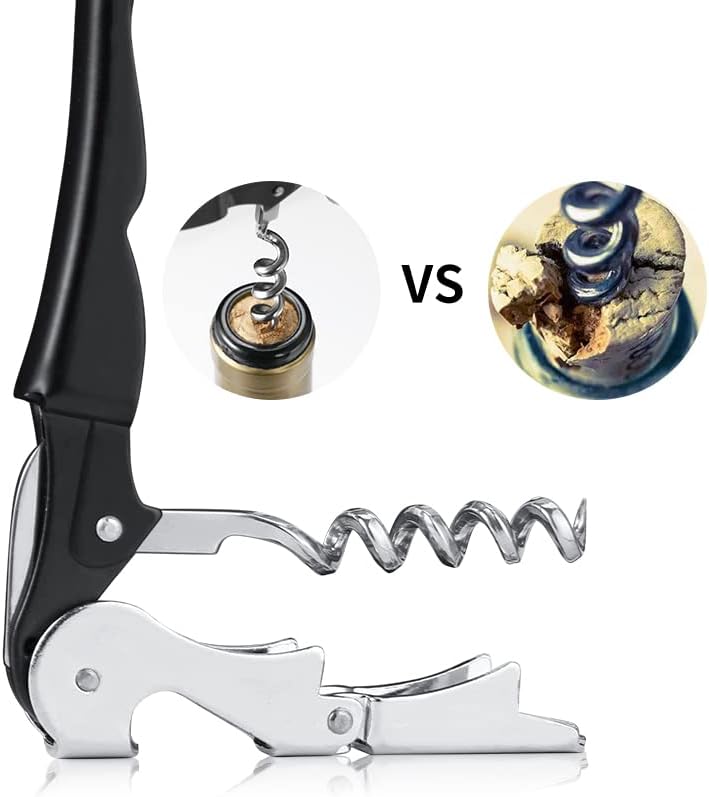 Professional Waiter Corkscrew Wine Openers Set, Heavy Duty Stainless Steel Hinges Wine Key for