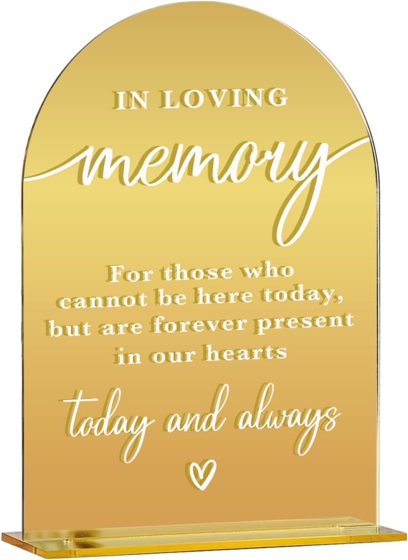 Acrylic Wedding Sign, Bridal Shower Decorations, In Loving Memory Sign for Ceremony, Modern Font