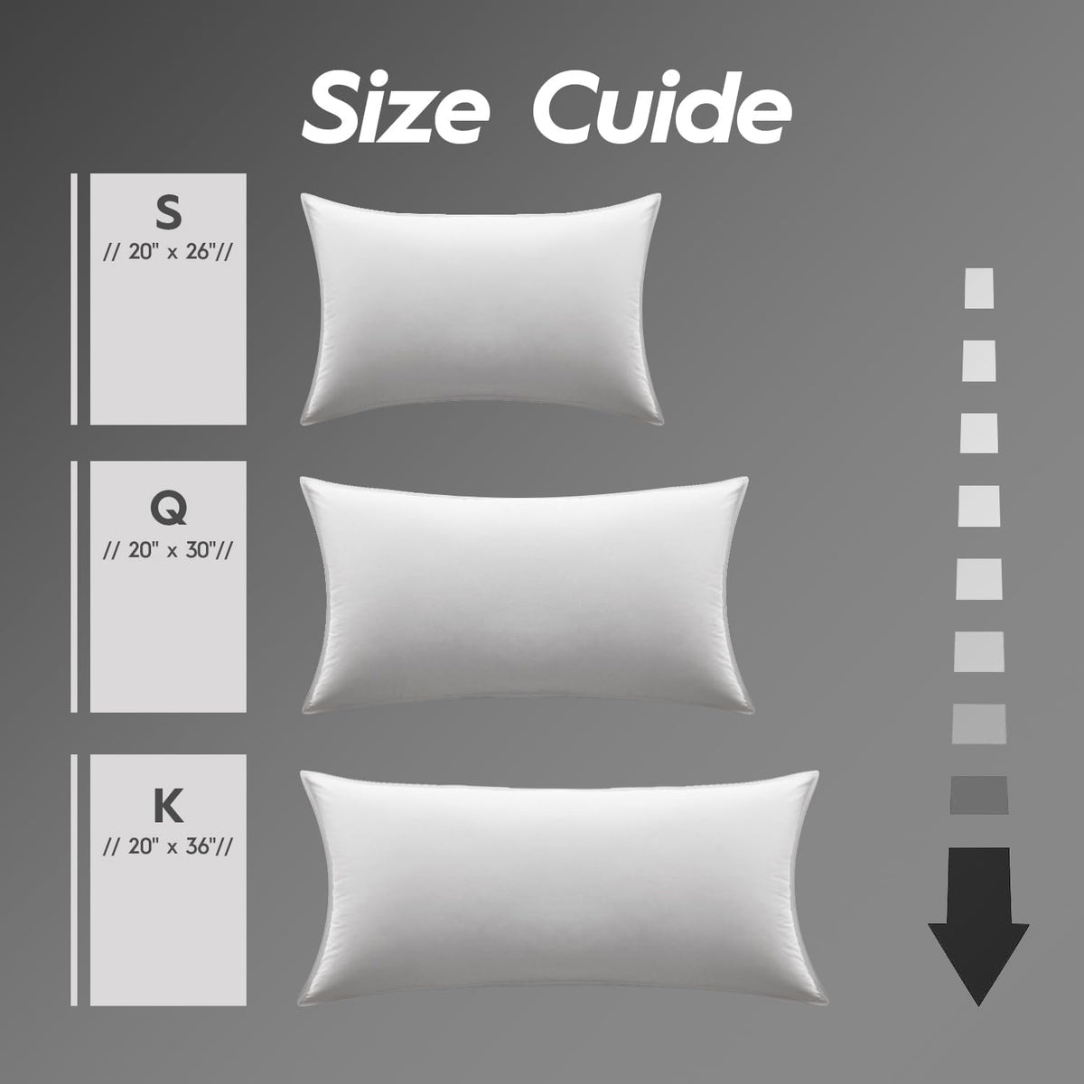 Globon Ultra Soft Down Pillow Standard Size Set of 2, All Down Filled Bed Pillow for Sleeping, 100%