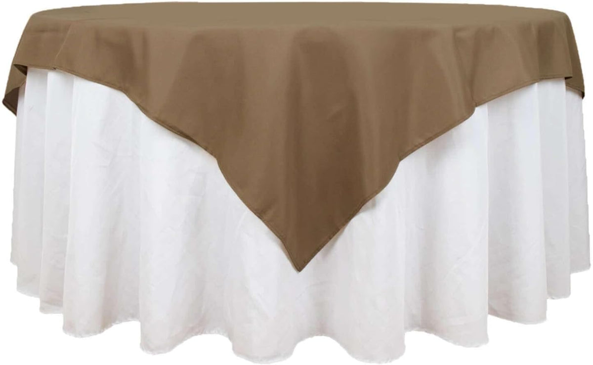 Efavormart 70" Square Linens Taupe Wholesale Linens Polyester Square Linen Tablecloth for Wedding