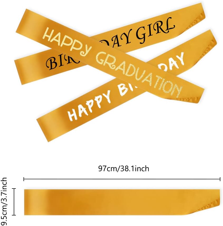 16 Pcs Satin Sash - Dark Yellow Bride To Be Sash, Plain, DIY Sashes For Pageants, Birthday