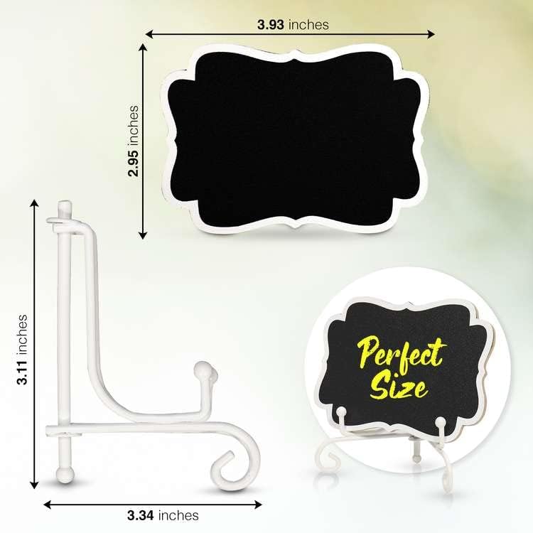 Mini Chalkboard Signs for Food Labels for Party Buffet, Small Place Cards or Name Tags with Iron