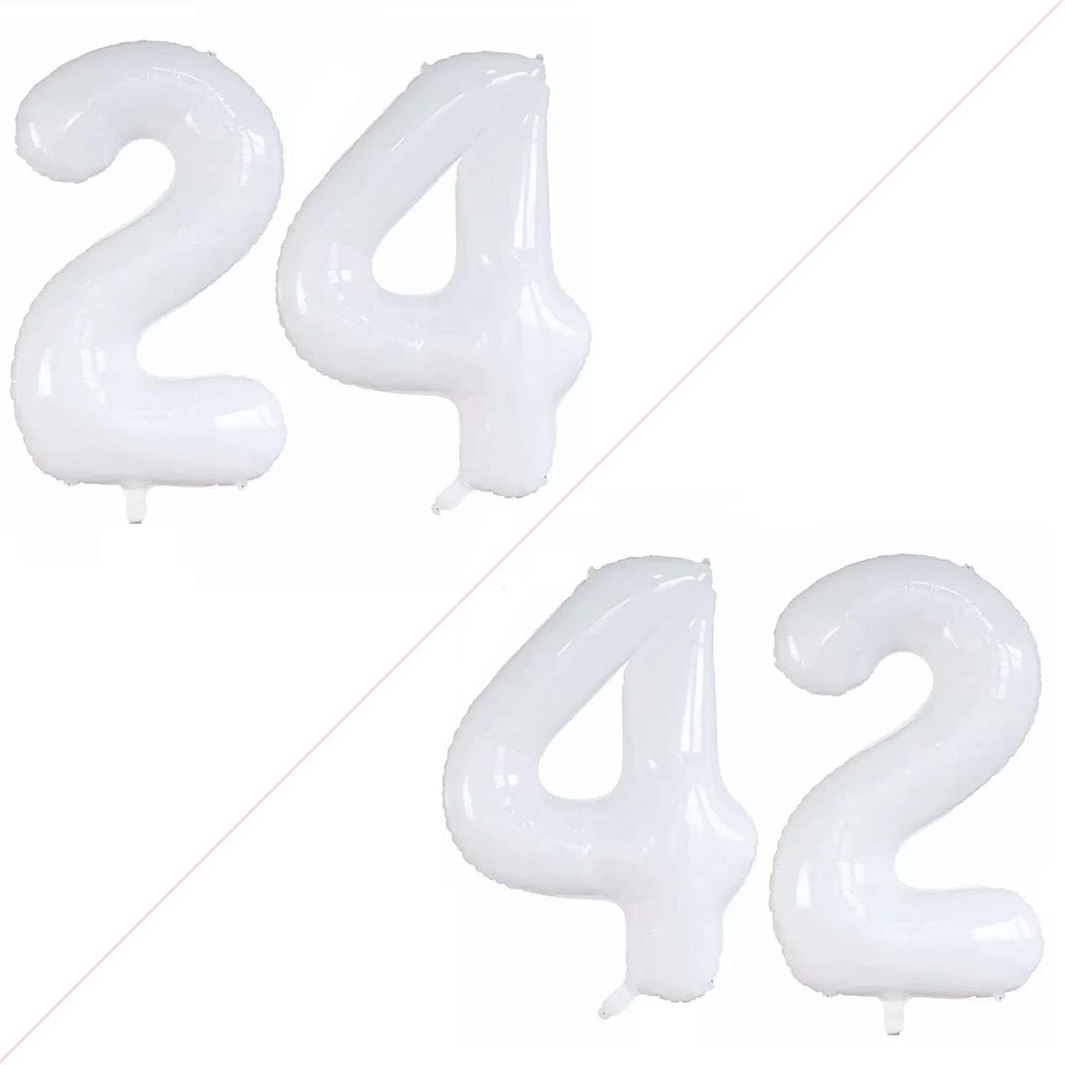 GOER Number 24 Balloons for 24th Birthday Party Decorations,42 Inch Jumbo Foil Helium 42 Balloons
