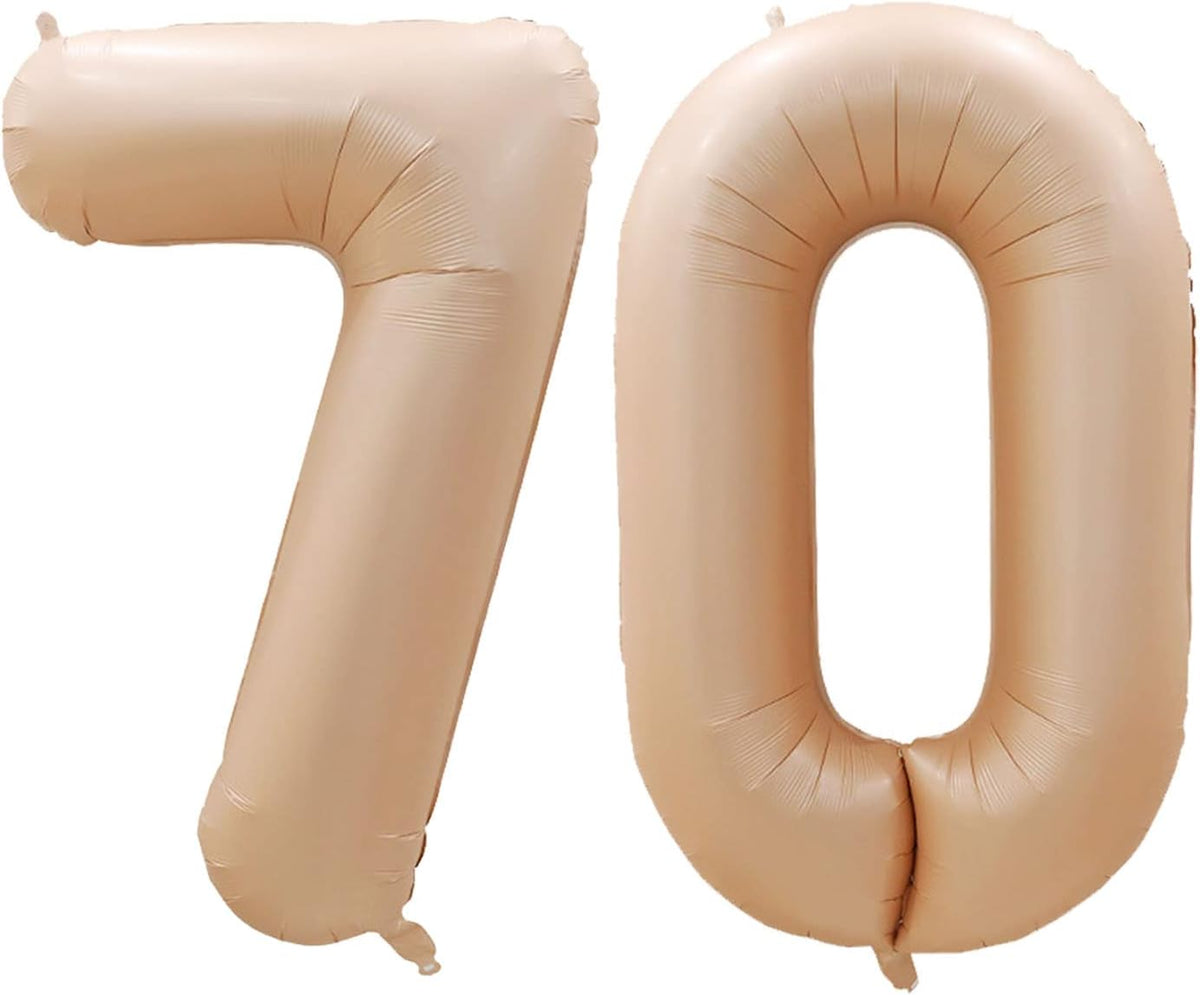 GOER Number 70 Balloons for 70th Birthday Party Decorations,42 Inch Jumbo Foil Helium Balloons for