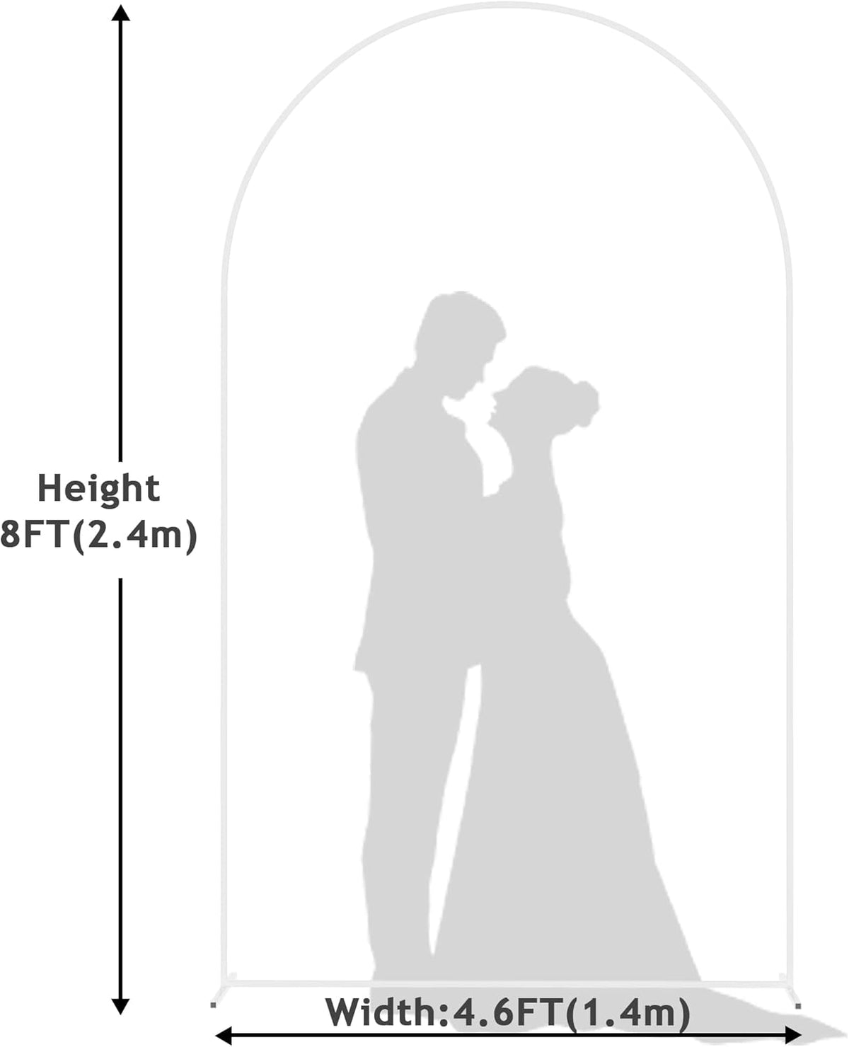 Wokceer Wedding Arch Backdrop Stand 8 FT Metal Arch Backdrop Stand for Wedding Ceremony Birthday