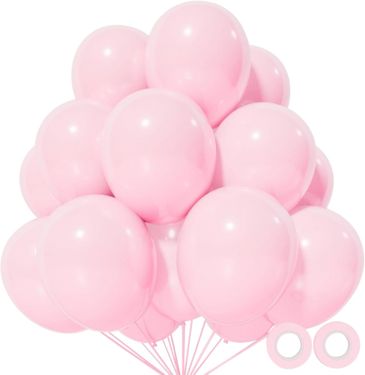 110pcs Light Pink Balloon 12 inch, Light Pink Latex Balloons for Birthday Party Baby Shower