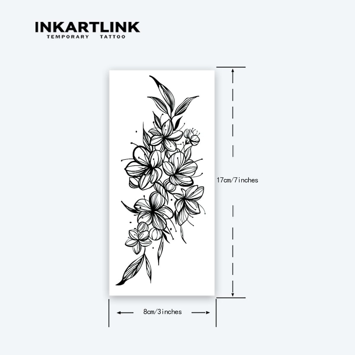 INKARTLINK Tattoo Tech, 2 Sheets Large Semi Permanent Tattoo, Adult Art Design Temporary Tattoos