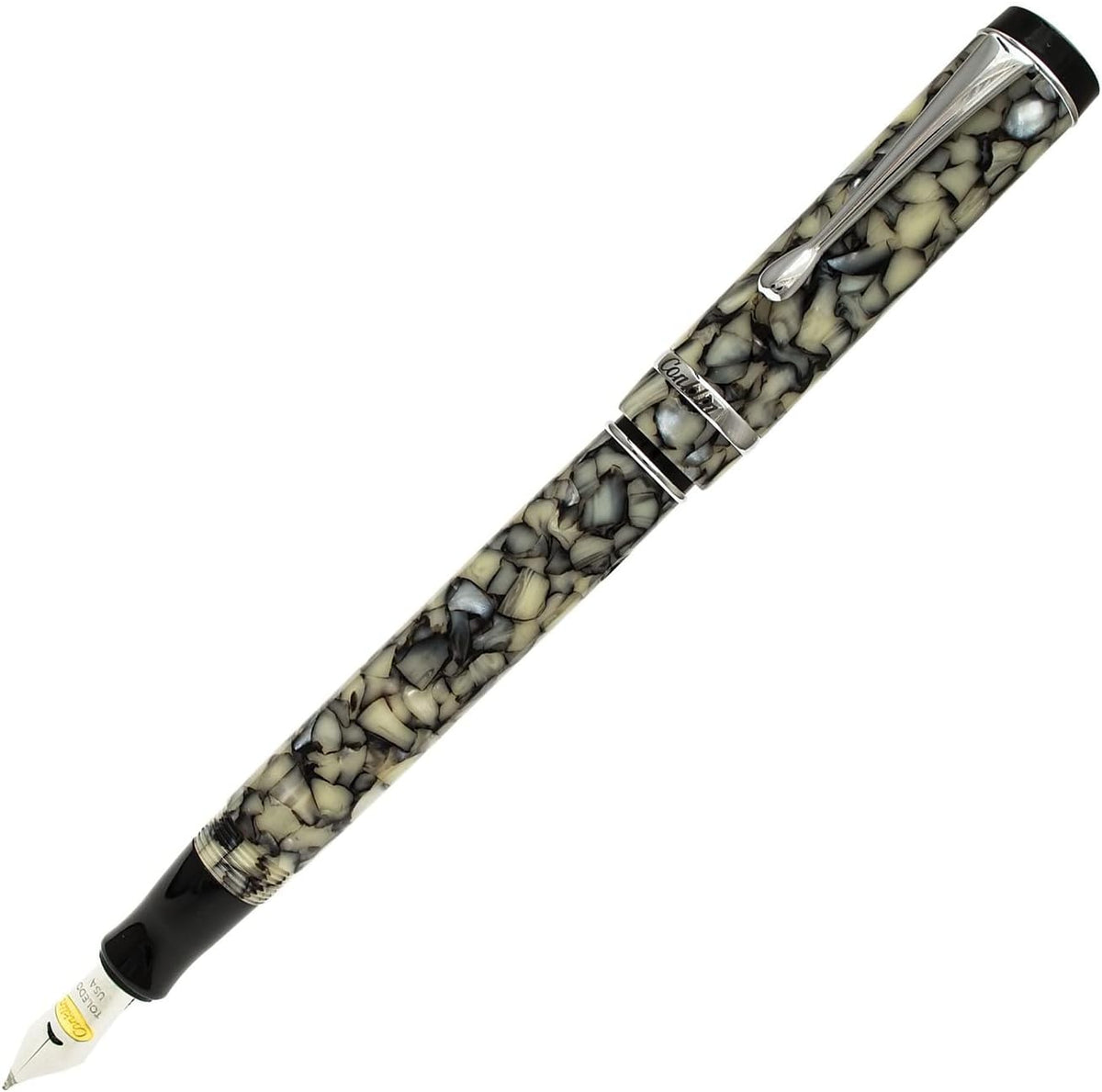 Conklin Duragraph Fountain Pen Cracked Ice - Medium Nib, Timeless Design for Everyday Writing