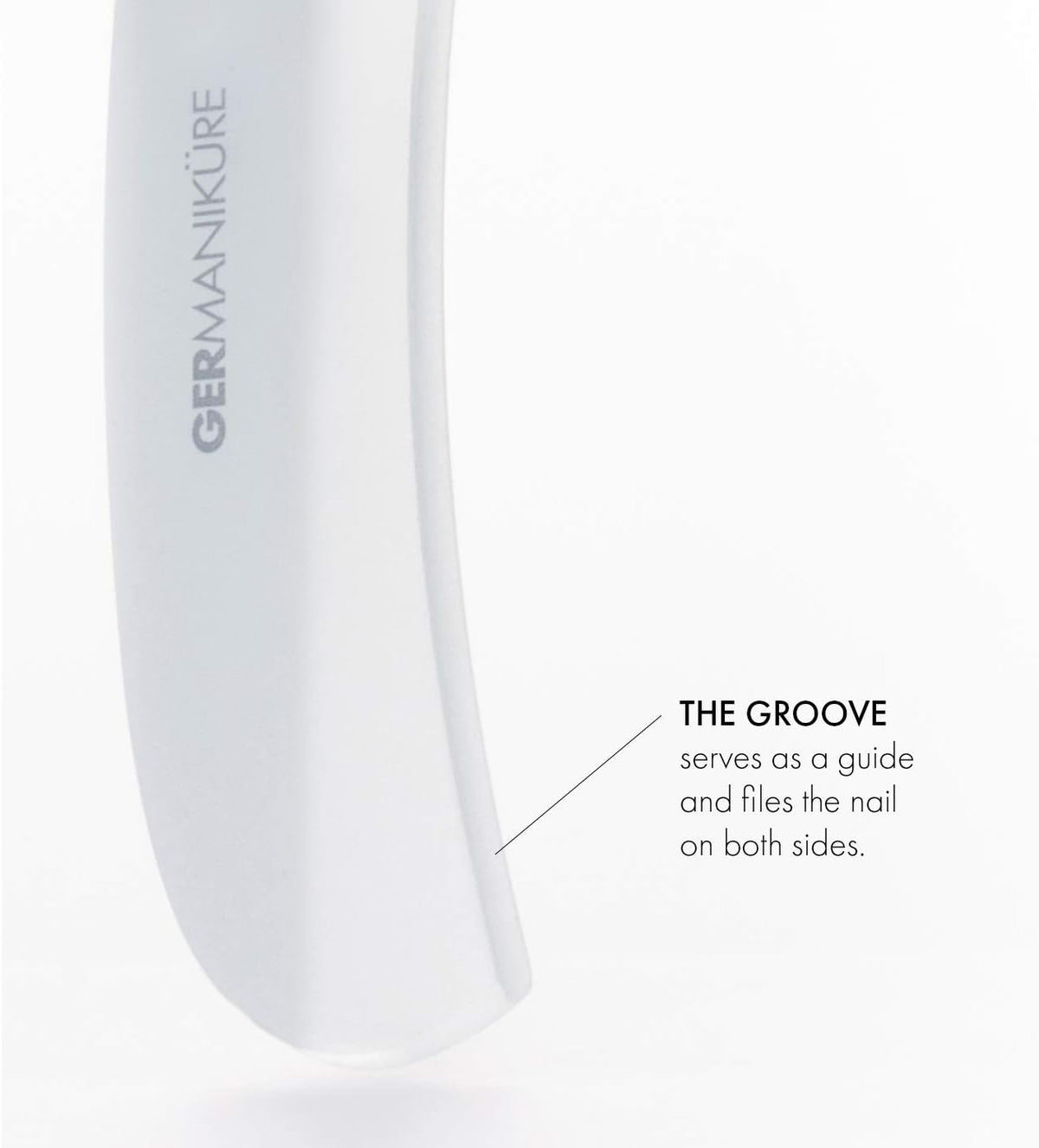 GERMANIKURE Gray Crystal Glass Nail File Set in Light Blue Leather Case – Handmade in Czech