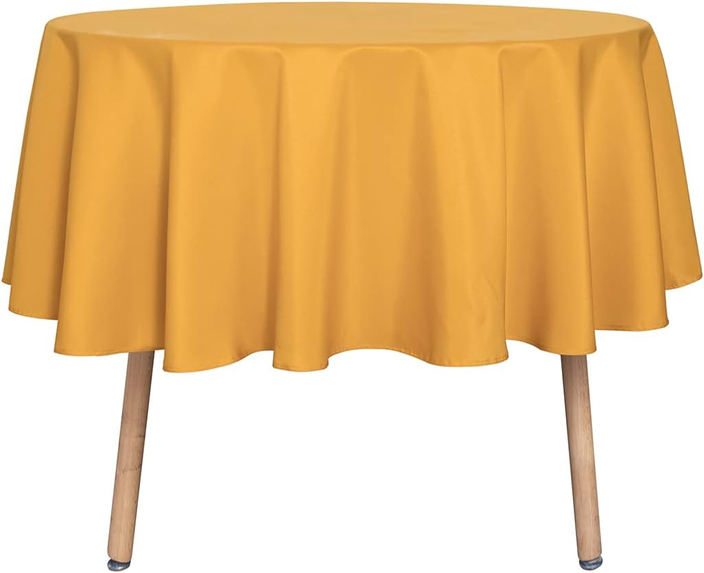 sancua Round Tablecloth - 48 Inch - Water Resistant Spill Proof Washable Polyester Table Cloth