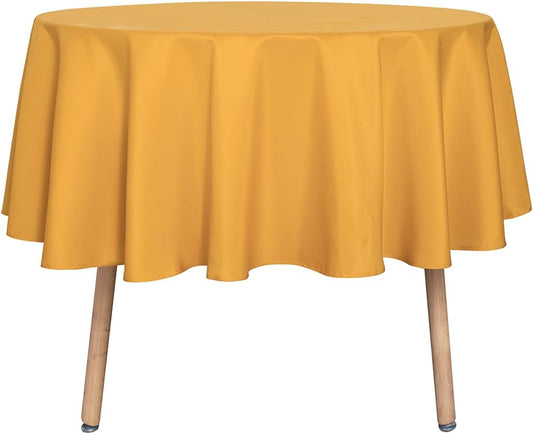 sancua Round Tablecloth - 48 Inch - Water Resistant Spill Proof Washable Polyester Table Cloth