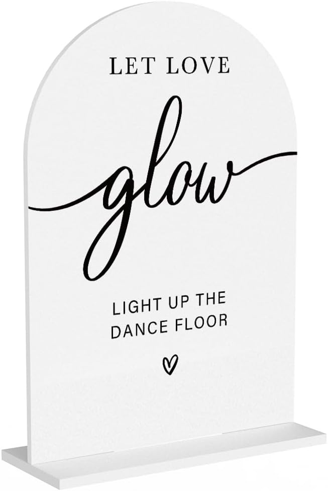 Acrylic Wedding Sign Let Love Glow Sign for Wedding Wedding Signs for Ceremony Modern Calligraphy
