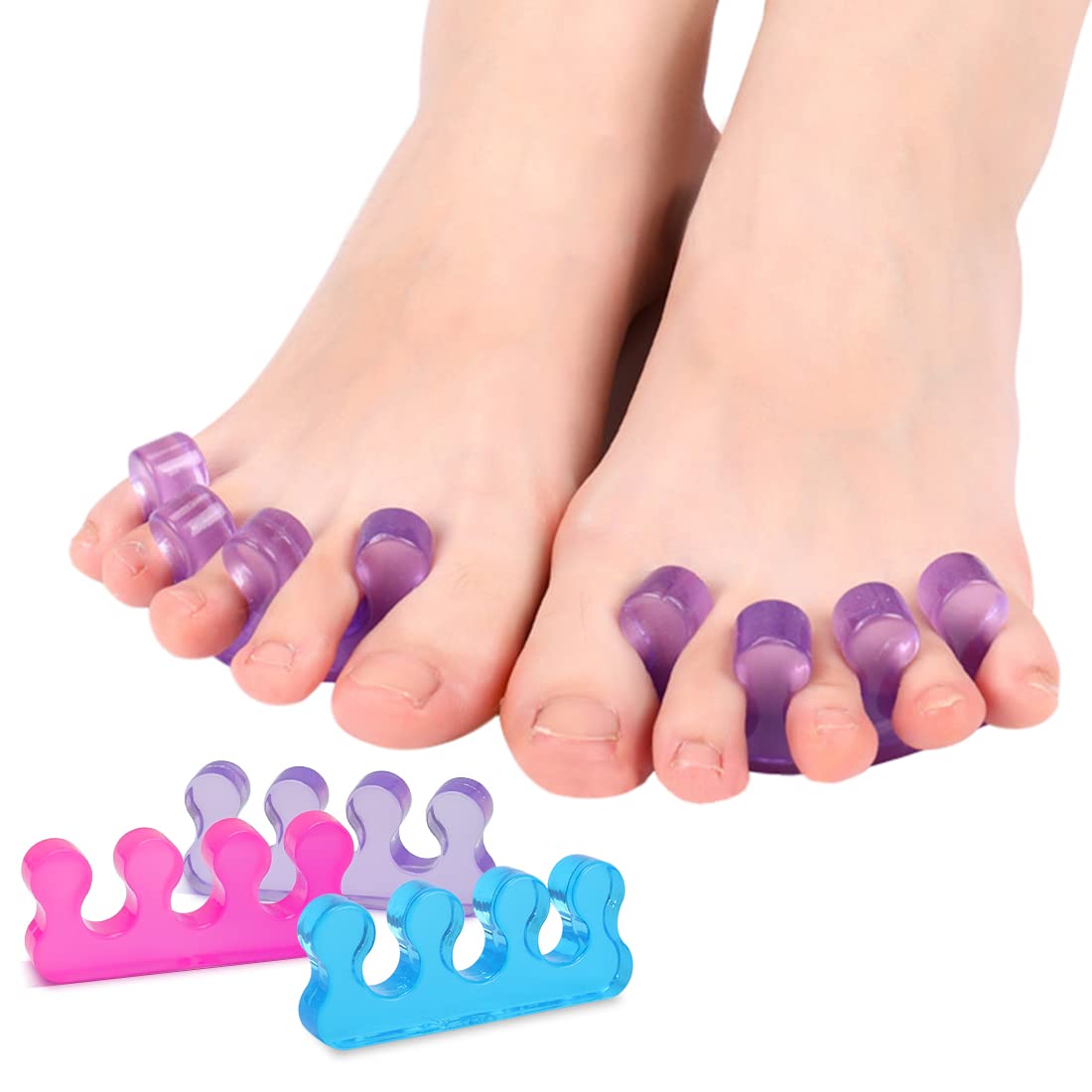 SUNFATT Toe Separators for Pedicure,Toe Separators for Nail Polish,Pedicure Toe Spacers,Toe Spacers