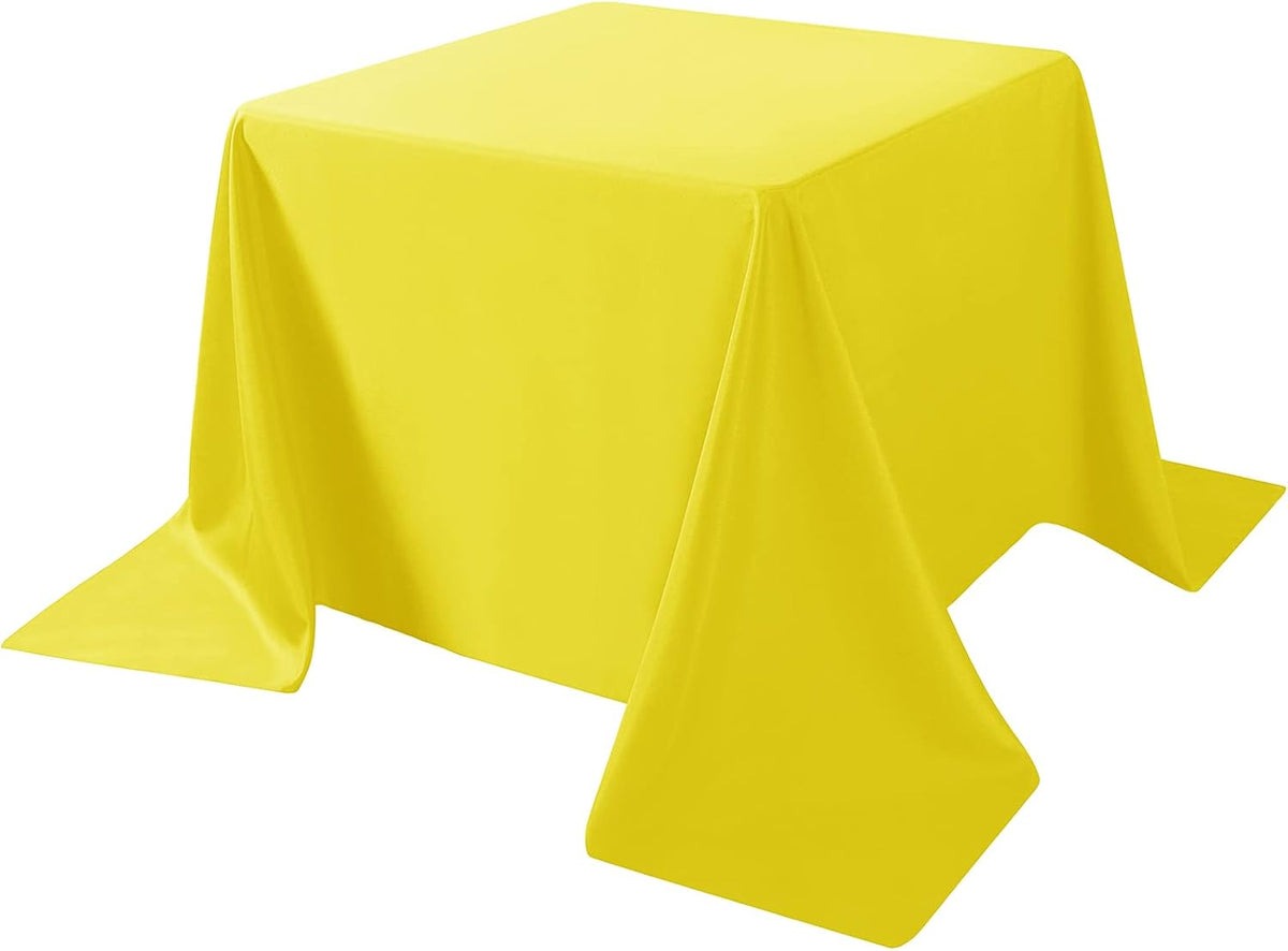 Cupuamon Square Tablecloth 90x90 inch Washable Polyester Fabric Table Cloth for Wedding Party