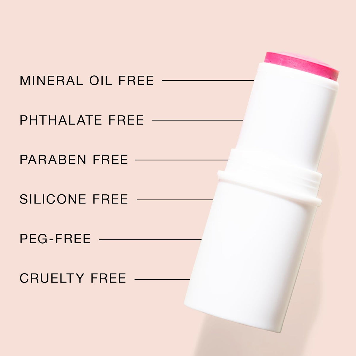 Boomstick Peony Pink ™ - Multistick for Cheeks & Lips - Vegan, Cream Blush Stick & Lipstick