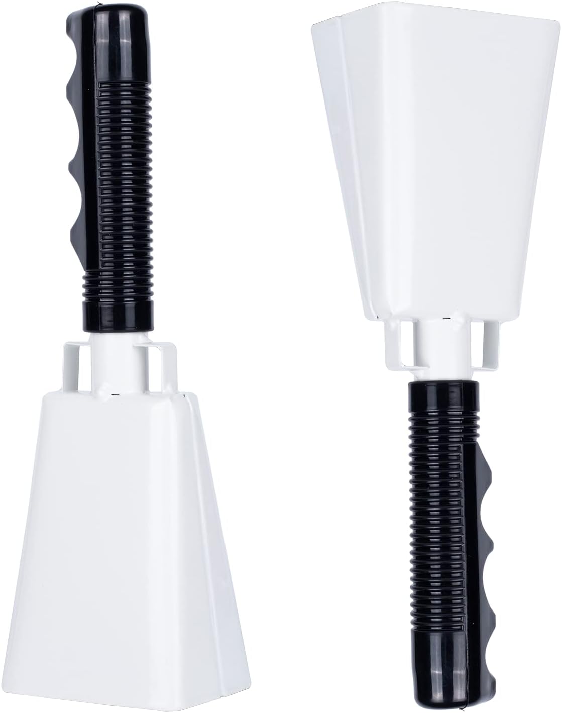 Steel Cowbell with Handle 8 Inch Cow Bells Noise Makers, 2 Pack Large Cowbells for Sporting Events