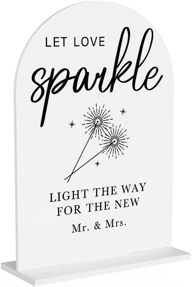 Acrylic Wedding Sign Wedding Signs for Ceremony Let Love Sparkle Sign for Wedding, Modern