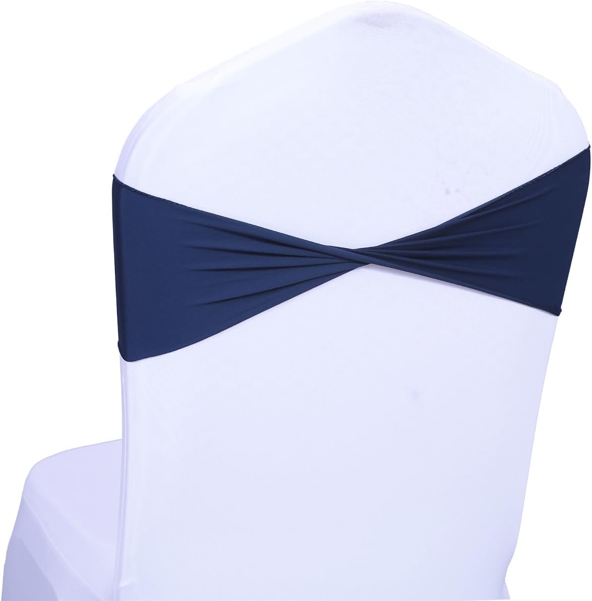 MDS Pack of 150 Spandex Chair Sashes Bows Elastic Stretch Dining Chair Bands Ties Without Slider