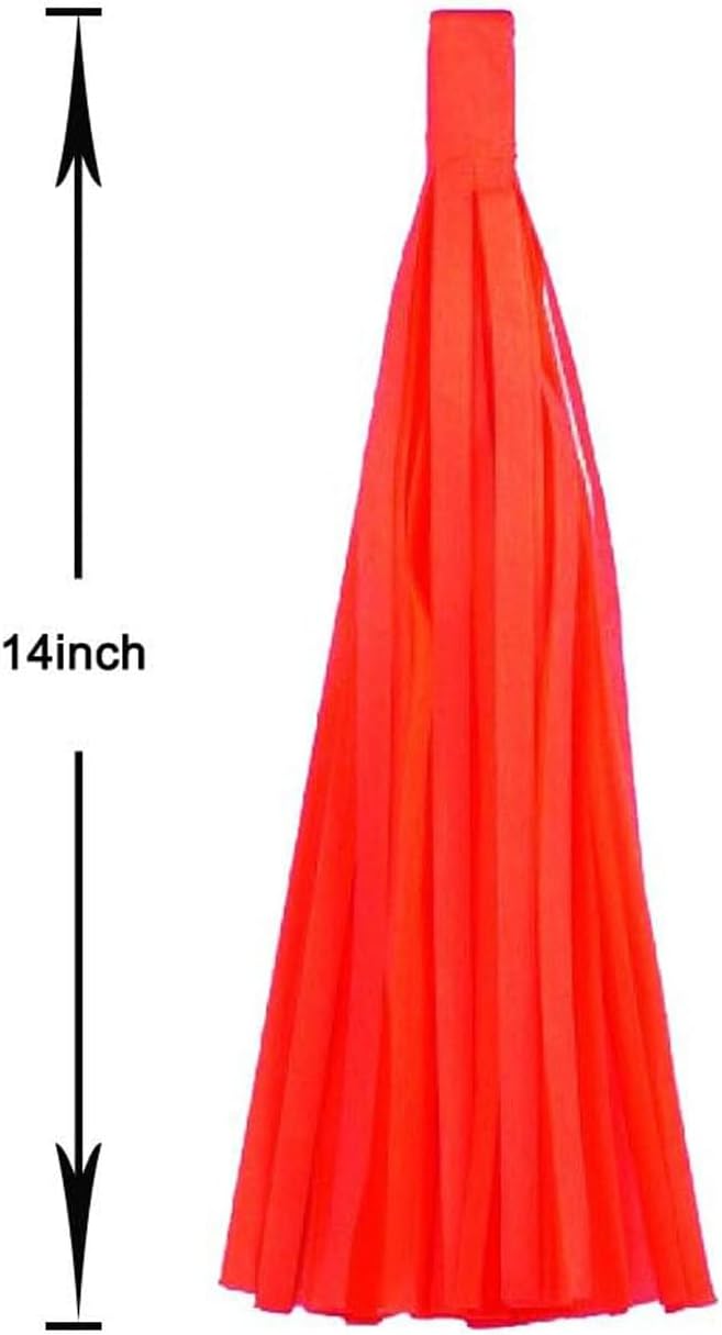 Aimto 20pcs Lime Green and Dark Green Shiny Tassel Garland Banner Tissue Paper Tassels for Party