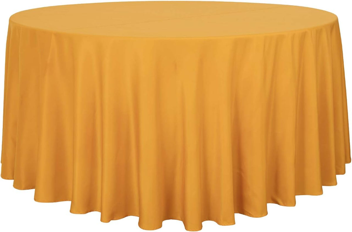 sancua Round Tablecloth - 120 Inch - Water Resistant Spill Proof Washable Polyester Table Cloth