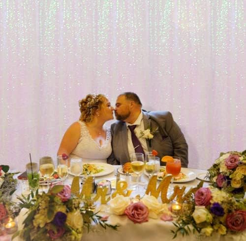 Poise3EHome 7FT x 7FT Iridescent Sequin Photography Backdrop Curtain for Party Decoration