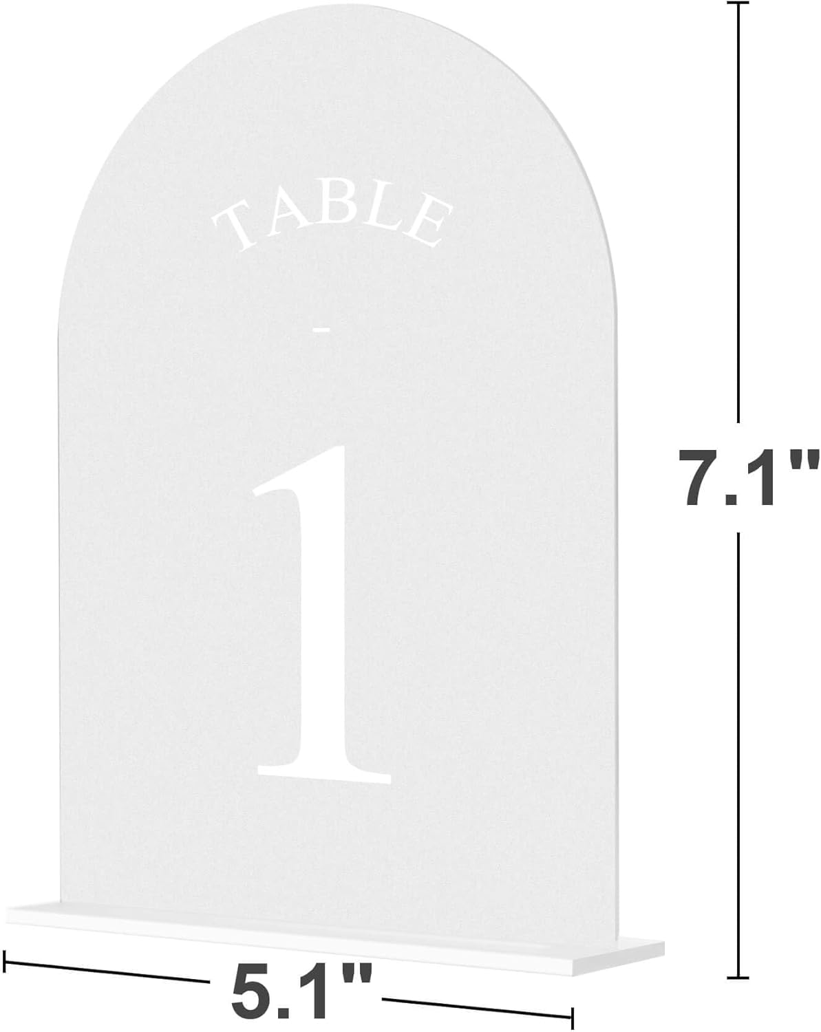 20 Pack Acrylic Table Numbers 1-20 - 5" X 7" Wedding Table Numbers for Reception, Party