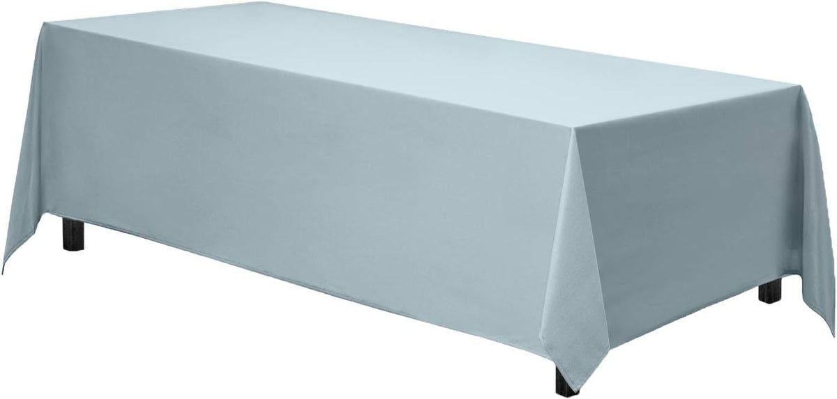 Gee Di Moda Rectangle Tablecloth - 70 x 120 Inch Baby Blue Table Cloth for 6 or 8 Foot Rectangle