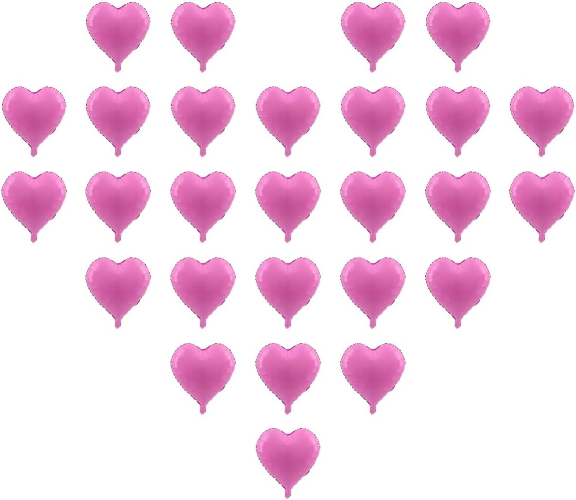 50 Pcs Pink Heart Shaped Balloon Foil Balloon 5 inch Heart Balloon for Valentinge's day Wedding