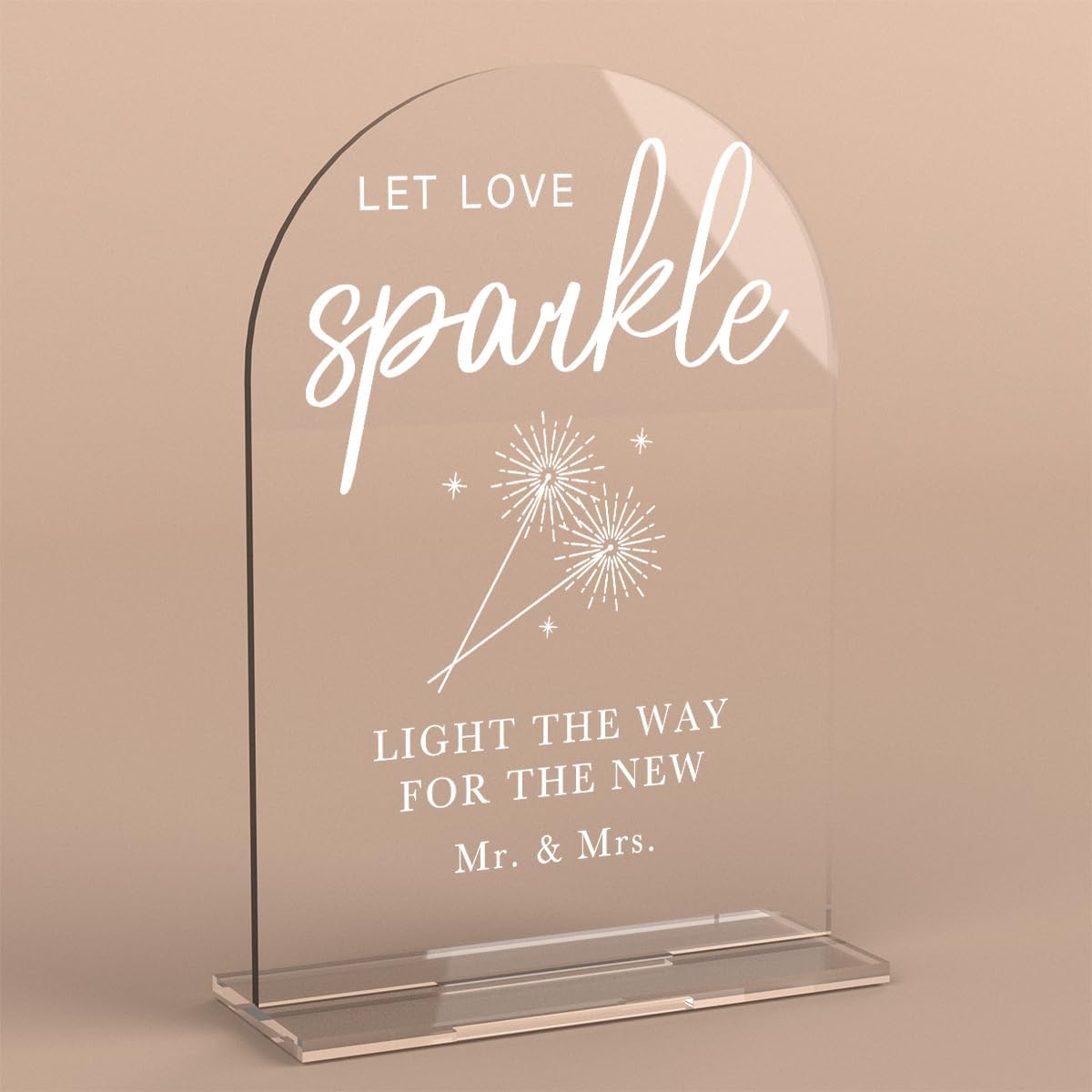 Acrylic Wedding Sign Wedding Signs for Ceremony Let Love Sparkle Sign for Wedding, Modern