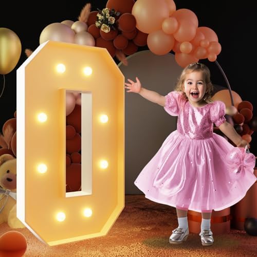 imprsv 3FT Block Marquee Letters Light Up Letters for Birthday Baby Shower Party Backdrop Decor