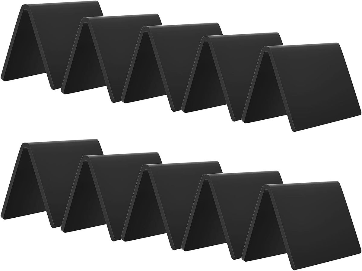 AITEE Mini Tabletop Chalkboard Signs - 10 Pack Acrylic Mini Chalkboards for Food, Weddings