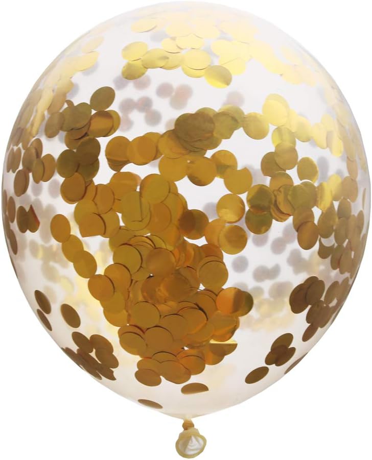 Gold Confetti Balloons Party Balloons 12inch 50 Pcs Latex Confetti Balloons Birthday Balloons Party