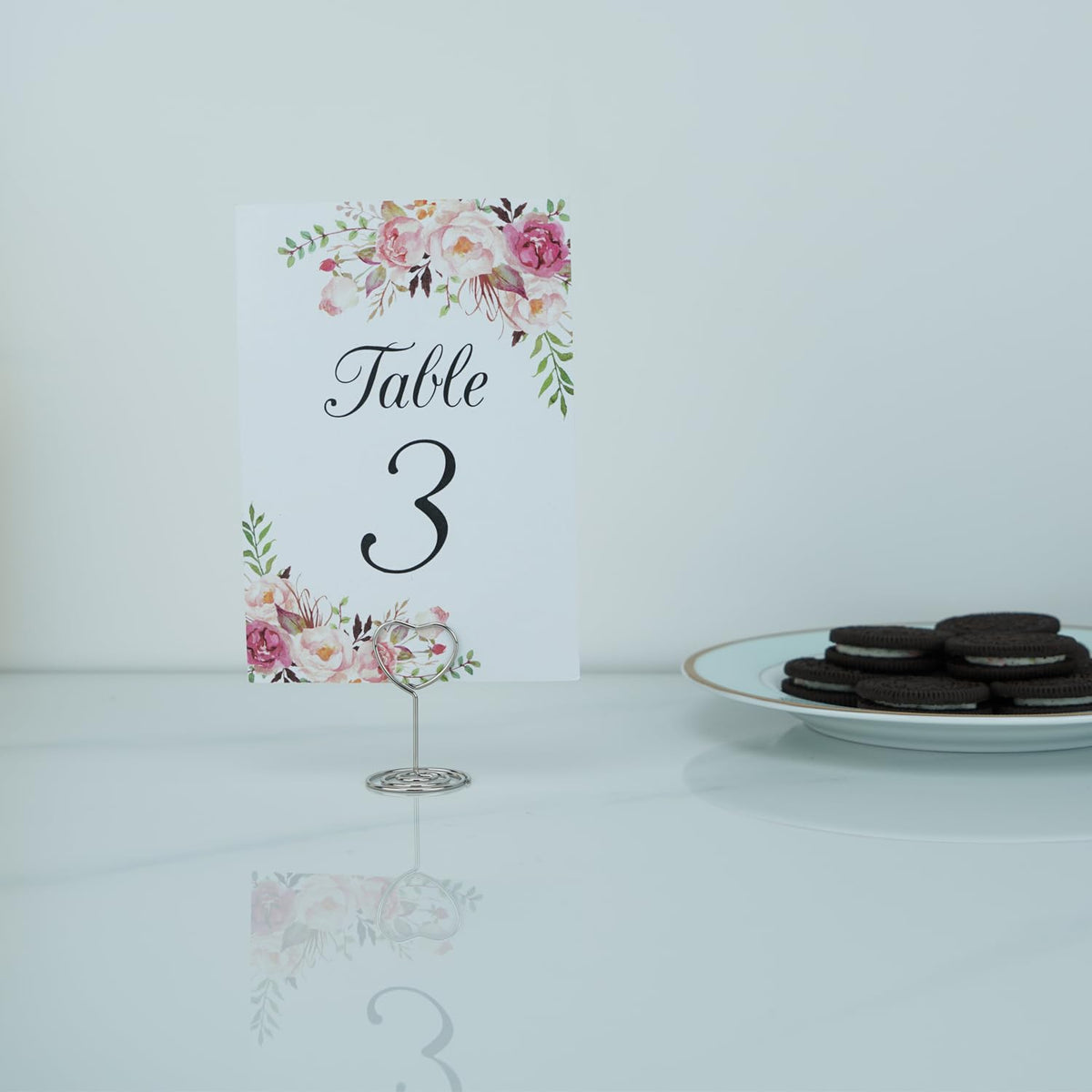 20pcs Mini Place Card Holder, Table Number Holders, Table Card Holders, Table Number Stands, Wire