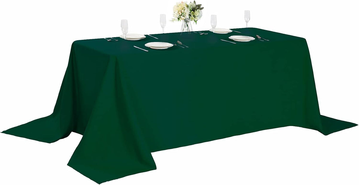 Rectangle Tablecloth 90x132 inch Washable Polyester Fabric Table Cloth for Wedding Party Dining