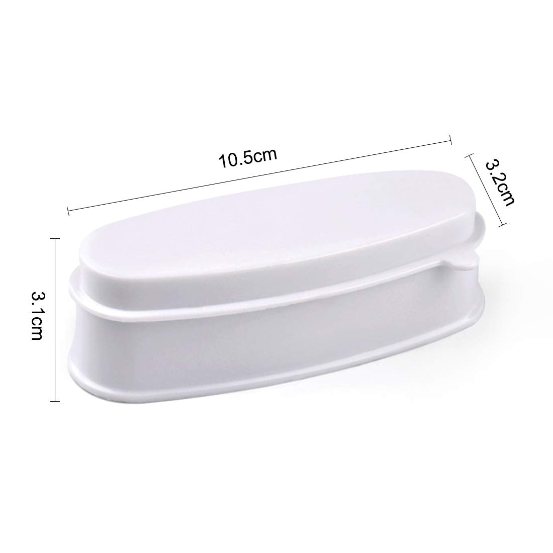 ABS Durable Easy French Dip Tray Dipping Powder Container Dual Use for Short Extended Nails Molding