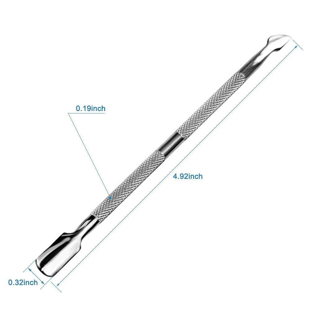 Professional Cuticle Pusher and Cutter, Cuticle Trimmer & Cuticle Remover, 2-Piece Manicure Tools