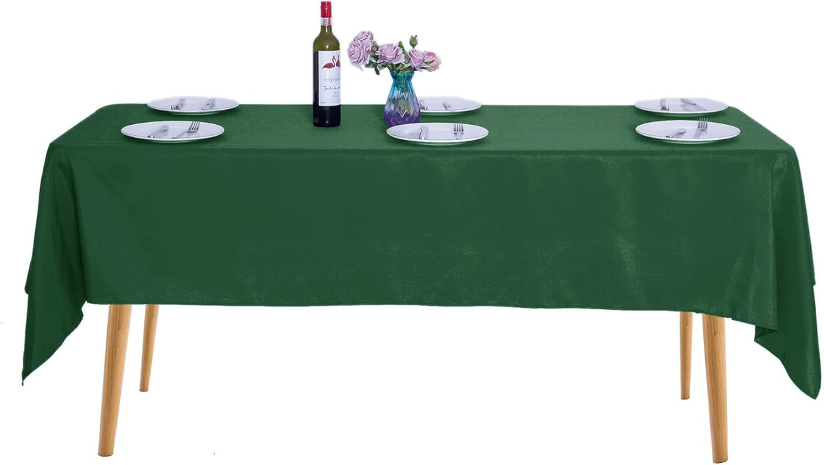 Ascoza 2pack 60x102 Inch Hunter Rectangular Tablecloth 6 Feet Table Cloth in Polyester Fabric for