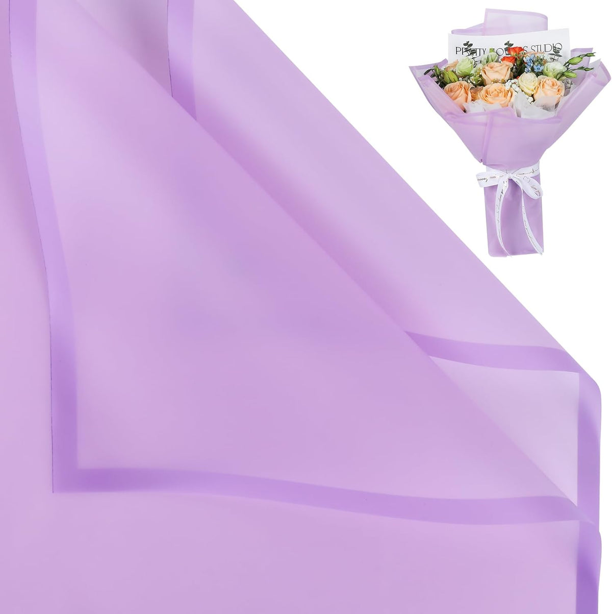 NESCCI 20 Sheet Flower Wrapping Paper - Waterproof Floral Bouquet Wrapping Paper, Florist Supplies