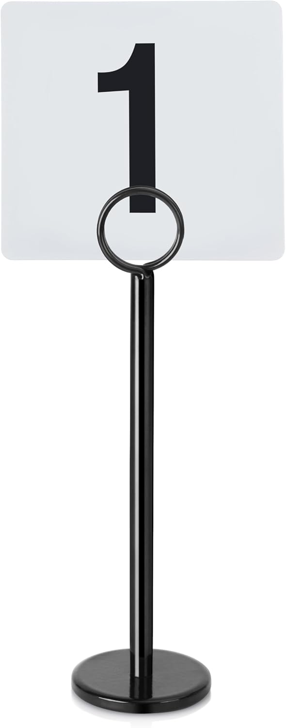 New Star Foodservice 27693 Ring Clip Table Number Card Holders, w/Number Cards, 1 to 24, Set of 24