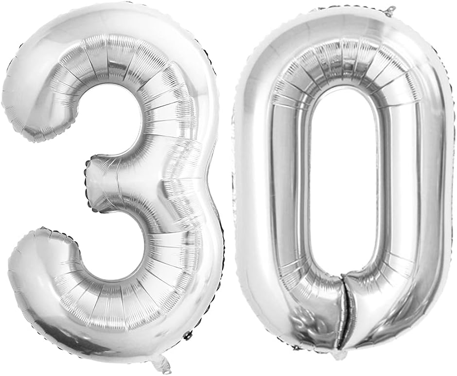 GOER Number 30 Balloons for 30th Birthday Party Decorations,42 Inch Jumbo Foil Helium Balloons for