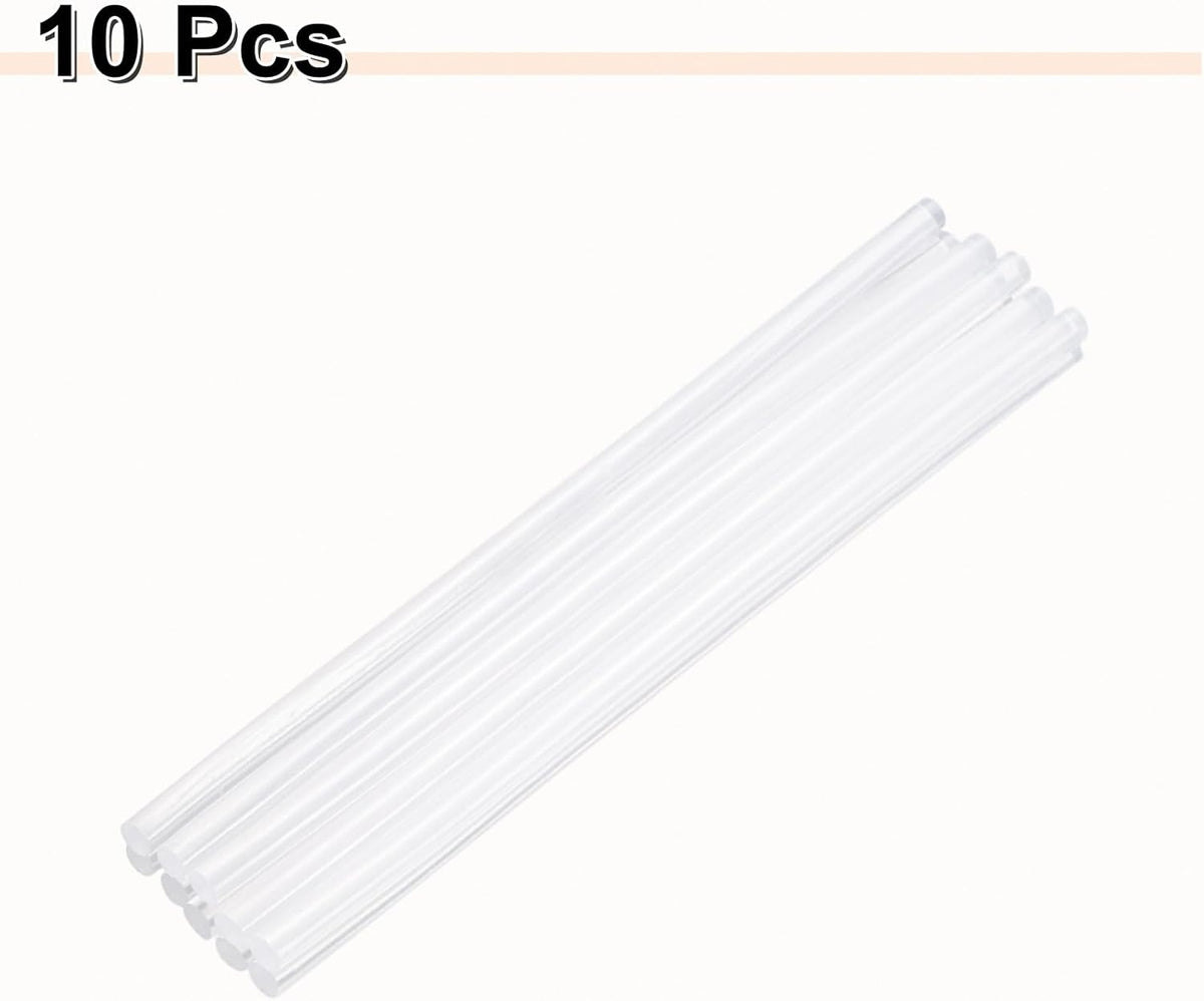 HARFINGTON 10pcs Hot Glue Sticks 0.28" Dia x 8.66" Long EVA Mini Hot Melt Adhesive Glue Stick for