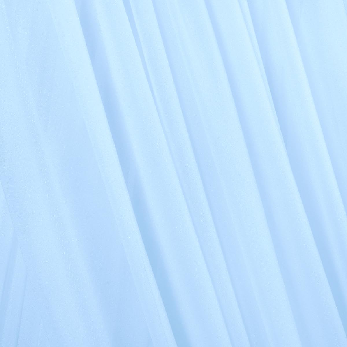 Light Blue Elegant Arch Draping Fabric 2 Panels Outdoor 29" × 20Ft Sheer Chiffon Curtain Drapes for