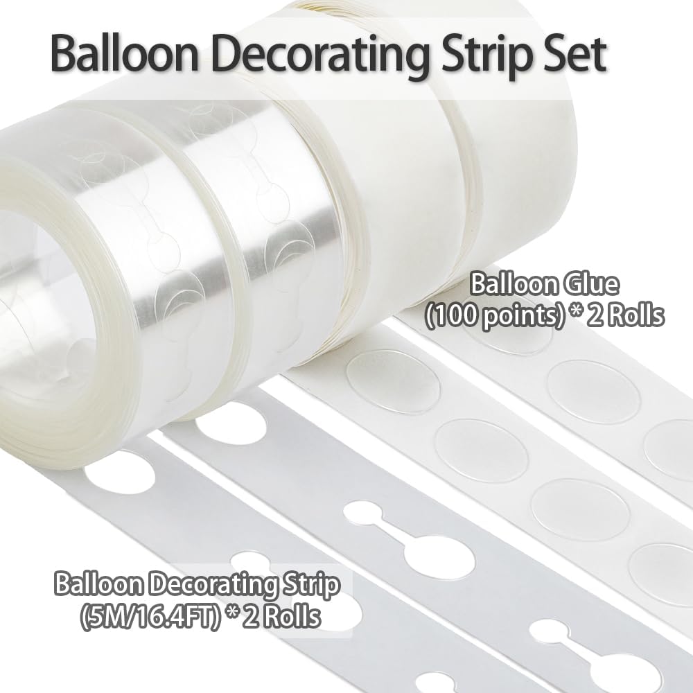 Balloon Arch Kit Balloon Garland Kit Balloon Decoration 32.8ft Balloon Arch Strip & 200 Glue Points